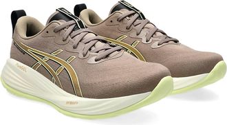 Asics Mens Gel Cumulus 27 Wide Shoe In Taupe Grey/black