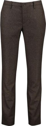 Alberto Katoenen Bruine Broek - Heren - Slim Fit Broeken - Bruin - W32 L34 - Katoen - Broeken