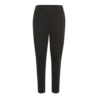 Kaffe Pantaloni Neri Slim Fit con Vita Elastica Profonda - - Trousers - Donna - Nero - L