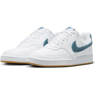Nike Court Vision Low Profile Sneakers in White/Blue/Brown at Nordstrom Rack, Size 8.5