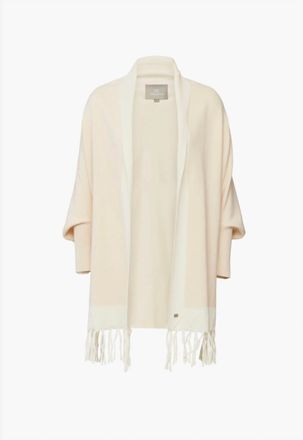 Soia & Kyo Womens Miku Fringe Scarfigan In Sand-Ivory