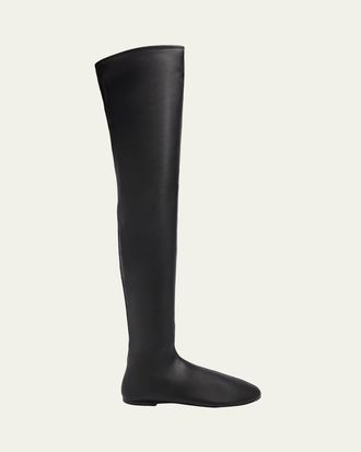 Proenza Schouler Tee Stretch Faux Leather Over-The-Knee Boots