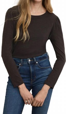 Veronica Beard Mason Baseball Tee In Charcoal