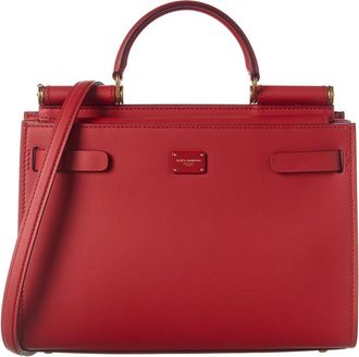 Dolce & Gabbana Sicily 62 Medium Leather Satchel