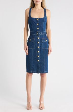 L'agence Belted Denim Body-Con Dress in Glendale at Nordstrom Rack, Size 10
