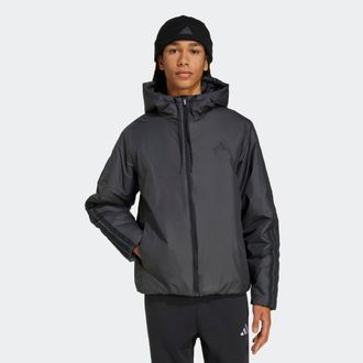 adidas Outdoorjacke ADIDAS SPORTSWEAR ESS 3S INS HD J, Herren, Gr. XXL, schwarz (schwarz, schwarz), Obermaterial: 100% Polyester, Jacken Outdoorjacke