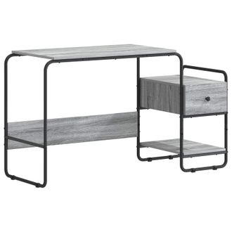 vidaXL Escritorio Con Almacenamiento Sonoma Gris 131,5 X 50 X 75,5 Cm Vidaxl