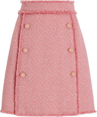 Dolce & Gabbana Minigonna DNA con logo - Rosa