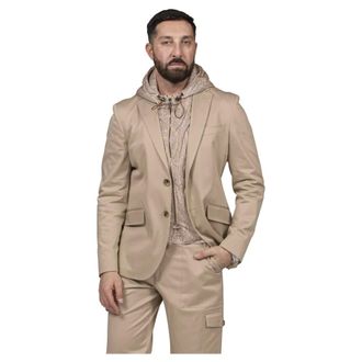 Etro Etro, Blazers, male, Beige, Size: XL Giacca Roma W/hood