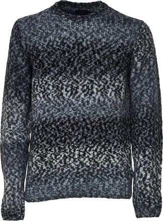Dondup Trui met ronde hals - Heren - Ronde hals truien - Grijs - S - Truien & Vesten