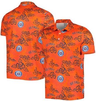 Reyn Spooner Mens Reyn Spooner Orange Detroit Tigers Cooperstown Collection Puamana Print Polo at Nordstrom, Size X-Large