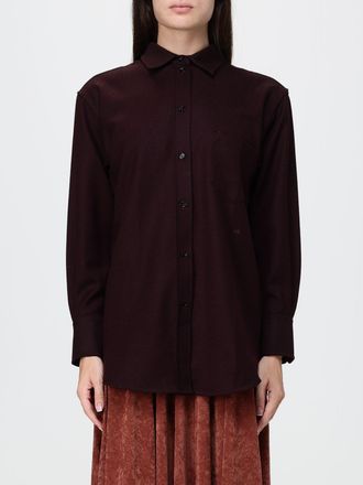 Victoria Beckham Camicia relaxed fit in lana con spalle scese