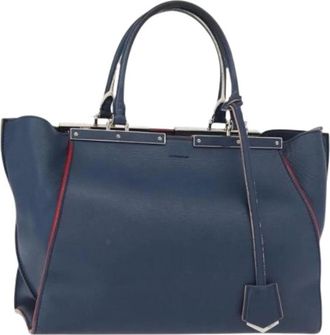Fendi Pre-owned Handbags, female, Blue, Size: ONE SIZE Pre-owned Vintage Leather Handbag