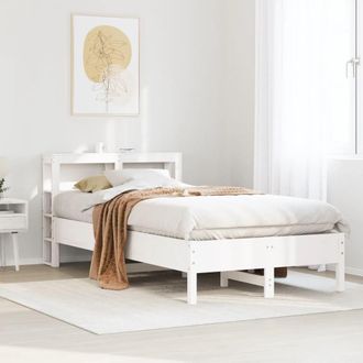 Berkfield Home Bed Frame without Mattress White 120x190 cm Small Double Solid Wood Pine