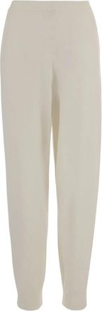 Allude Wool And Cashmere Pants - Dames - Sweatpants - Wit - XS - Wol - Broeken