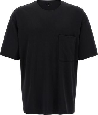 Christophe Lemaire Black Cotton and silk t-shirt