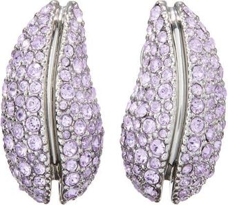 Tory Burch Pavé Wave Drop Earrings in Purple at Nordstrom
