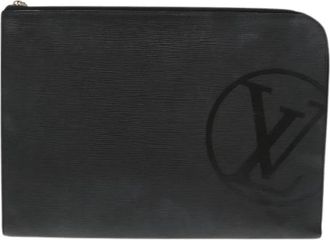 Louis Vuitton Pre-owned Pochette jour - Dames - Vintage Clutch - Zwart - ONE Size - Leer - Vintage