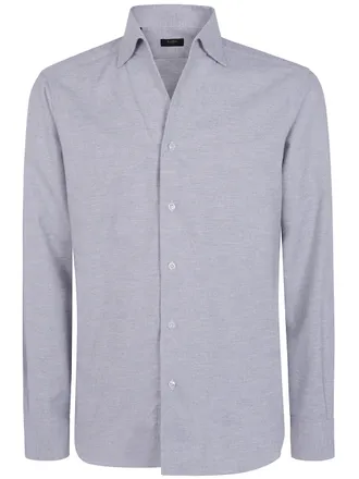 Barba Shirt Classic Nsfr2p0157080.U.02 Light Grey