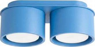 Sollux Lighting Plafone azul claro aluminio alt. 8 cm