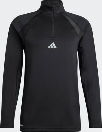 adidas Tech apparel 1/4 - Felpa nera con zip-Nero