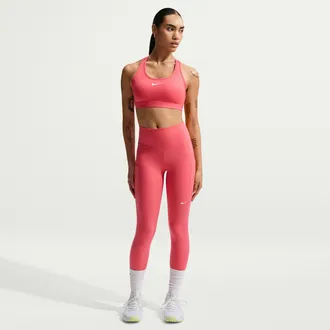 Nike Womens One High-Waisted 7/8 Leggings with Pockets in Pink | FN3241-897