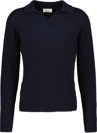 Roberto Collina V-hals Breiwerk - Heren - Truien - Blauw - Maat: M