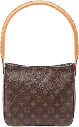 Louis Vuitton Pre-owned Looping MM Monogram Schoudertas - Dames - Vintage Handtas - Bruin - ONE Size - Leer - Vintage