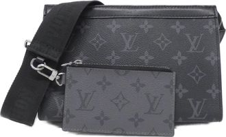 Louis Vuitton Black Coated Canvas Shoulder Bag (Pre-Owned)