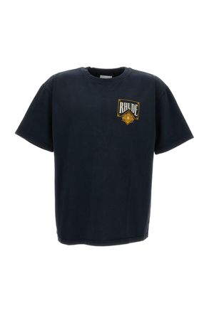 Rhude Black Playing Card Cotton Printed T-Shirt