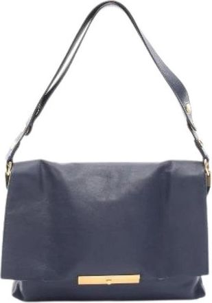 Celine Pre-owned Blade Leren Schoudertas - Dames - Vintage Schoudertas - Blauw - ONE Size - Leer - Vintage