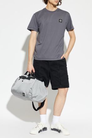 Stone Island T-shirt With Logo Patch, Mens, Grey