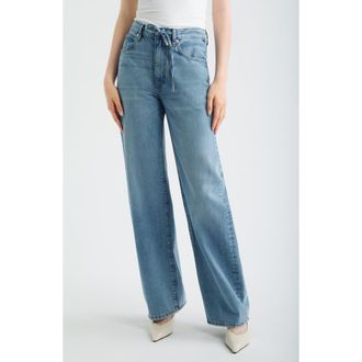 Frame Denim The Off Duty Drawstring Bow Jeans in Afterglow at Nordstrom, Size 34