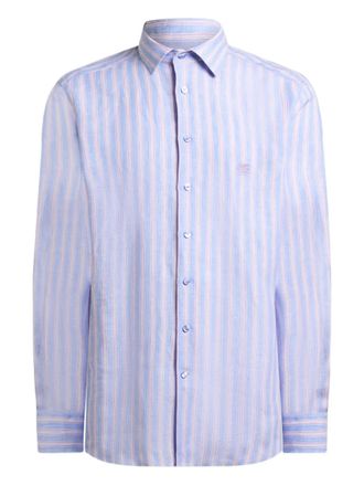Etro striped linen shirt - Blue