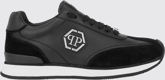 Philipp Plein Sneakers low top in pelle e suede con logo Hexagon e monogram