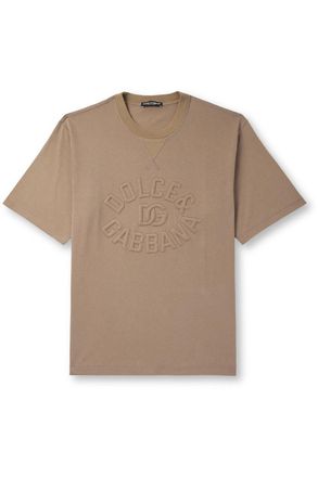 Dolce & Gabbana Logo-Embroidered Cotton-Jersey T-Shirt
