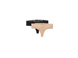 Commando 2 Pack Double Take Lace Thongs Womens Underwear Pack : LG/XL, Elastane/Nylon