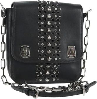 Miu Miu Pre-owned Cross Body Bags, female, Black, Size: ONE SIZE Pre-owned Leather Shoulder Bag
