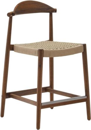 K Home Massiver Premium In-/Outdoor Barstuhl Nino - Braun/Beige