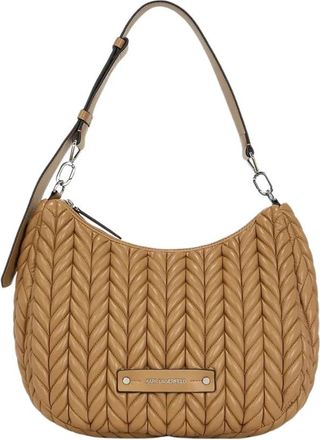 Karl Lagerfeld K/Weave Schoudertas - Dames - Schoudertassen - Bruin - ONE Size - Leer - Tassen