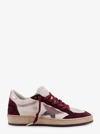 Golden Goose Sneakers Ballstar in pelle con logo Swarovski laterale - GOLDEN GOOSE DELUXE BRAND - gender_Woman