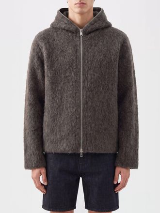 Our Legacy Hooded Zip-Up Cardigan in Wool and Alpaca Blend