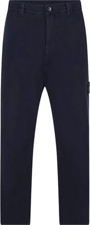 Stone Island Pantalone - Heren - Slim Fit Broeken - Zwart - W31 - Leer - Broeken