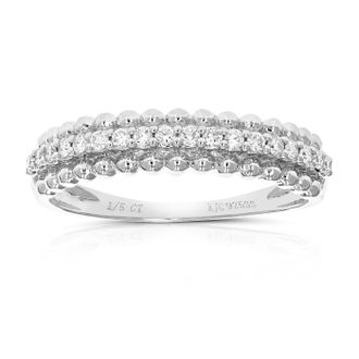 Vir Jewels 1/5 cttw Lab Grown Diamond Wedding Band in Sterling Silver For Women