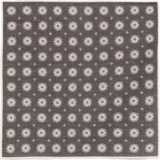 Eleventy Pochet met bloemenprint - Zwart