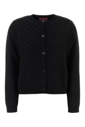 Gucci Black Wool Blend Cardigan
