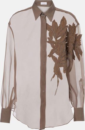 Brunello Cucinelli Camicia Herbarium in seta