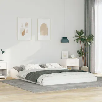 Berkfield Home White 140 x 210 cm Solid pine wood