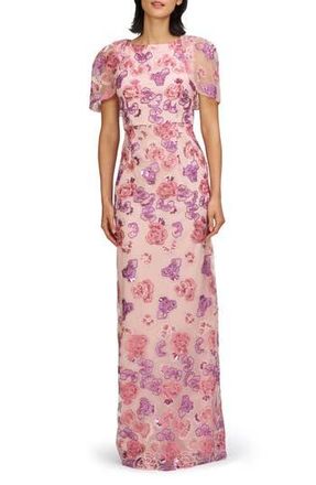 JS Collections Teigen Sequin Column Gown in Pink Multi at Nordstrom Rack, Size 8