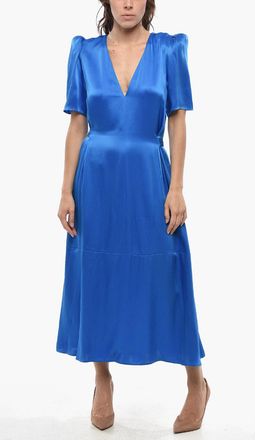 Stella McCartney Satin Dress With Belt And Padded Straps Stella McCartney